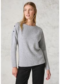 Cecil Damen Langarmshirt, grau, casual, Gr. XXL, unifarben, Stoff, 66% Polyester, 29% Viskose, 4% Polyamid, 1% Elasthan, Shirts, aus softem