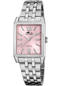 Lotus Damen Quarzuhr "Square", silber, Armbanduhren, Armbanduhr, Damenuhr, Edelstahlarmband, analog