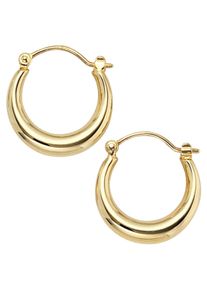 Jobo Damen Paar Creolen, Gelbgold 333, gold, Gelbgold 333, Ohrringe, rund 333 Gold