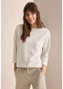 Cecil Damen 3/4 Arm-Pullover, beige, casual, Gr. XL, meliert, Strick, Obermaterial: 72% Polyester, 27% Viskose, 1% Elasthan, Pullover, mit