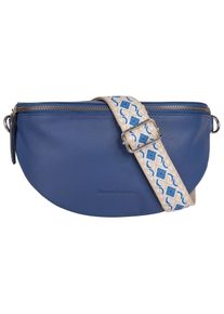 Bruno Banani Damen Gürteltasche, blau, Leder, unifarben, leicht glänzend, Taschen, echt Leder