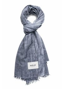Replay Damen Schal, blau, casual, Materialmix, Modetücher, mit ausgefransten Kanten