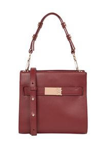 Tommy Hilfiger Damen Schultertasche "TH HERITAGE MINI SATCHEL", lila, Lederimitat, Taschen, Damen Abendtasche, Henkeltasche Schultertasche mit