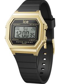 Ice Watch ICE-WATCH Damen Chronograph "ICE digit retro - Small", schwarz, Armbanduhren, Armbanduhr, Quarzuhr, Damenuhr, Silikonarmband, Datum