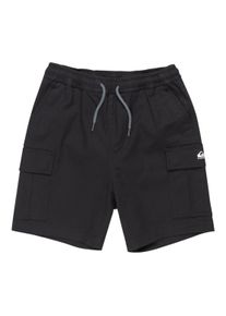 Quiksilver Kinder Bermudas "Taxer", schwarz, Gr. 12, 59% Polyester, 40% Baumwolle, 1% Elasthan, Hosen