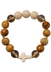 Firetti Armband "Schmuck Geschenk Kupfer Armschmuck Armkette Edelstein", Kupfer-Silikon, braun, Kupfer, Silikon, Armbänder, Made in Germany - mit