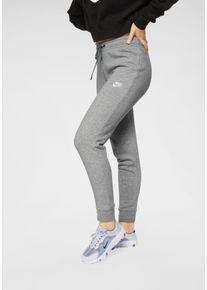Nike Sportswear Damen Jogginghose "ESSENTIAL WOMENS MID-RISE FLEECE PANT", grau, sportlich, Gr. XL, Obermaterial: 80% Baumwolle, 20% Polyester, Hosen