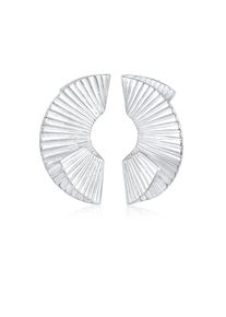 Elli Premium Damen Paar Ohrstecker "Hänger Fächer Form Trend 925 Silber", OneSize, ohne Stein, Silber 925 (Sterlingsilber), silber, Silber 925