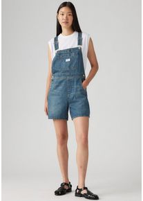 Levi's LEVI'S Damen Latzhose "UTILITY SHORTALL"anniversary party sh, casual, Gr. L, unifarben, Web, Obermaterial: 100% Baumwolle, Hosen, im Five-Pocket Style