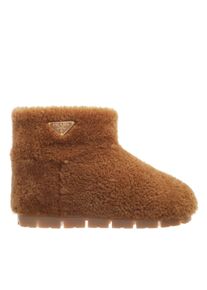 Prada Stiefeletten - Boots with Shearling - Gr. 37 (EU) - in Braun - f&uuml;r Damen