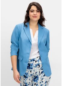 Große Größen Blazer in klassischer Form Gr. 44 blau von sheego für Damen
