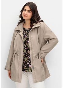 Große Größen Parka in dezent schimmernder Qualität Gr. 40 braun von sheego für Damen