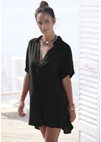 Lascana Longbluse schwarz Gr. 36 für Damen. Figurumspielend. Nachhaltig.