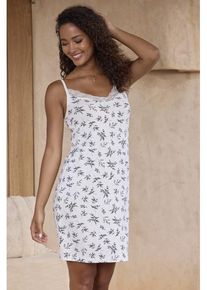 Vivance Dreams Negligé mehrfarbig Gr. 32/34 für Damen. V-Ausschnitt und Allover-Druck. A-Linie
