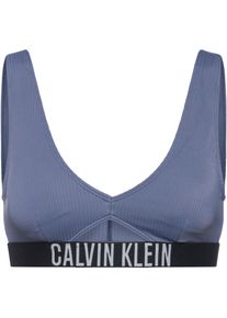 Calvin Klein Intense Power Rib Bikini Oberteil - grau - Gr. XS - Polyamid/Elastan