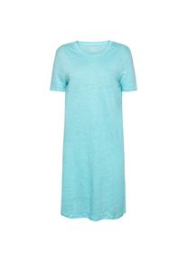 KnowledgeCotton Apparel Linen S/S T-Shirt Dress Kleid Damen (Gr M |blau/türkis)