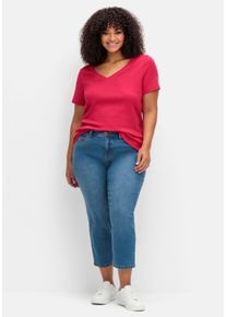 Große Größen Schmale 7/8-Jeans im Curvy-Schnitt PIA Gr. 50 blau von sheego für Damen