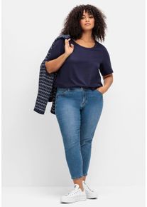 Große Größen Schmale 7/8-Jeans im Curvy-Schnitt SUSANNE Gr. 48 blau von sheego für Damen
