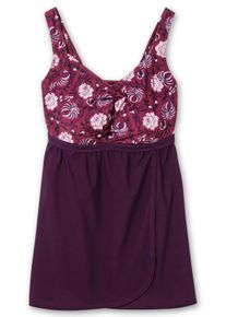 sheego by Joe Browns Große Größen Tankini-Oberteil in ausgestellter Longform Gr. 54F rot geblümt von sheego für Damen