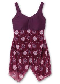 sheego by Joe Browns Große Größen Badekleid mit Mesh-Rock und Shaping-Effekt Gr. 44F rot geblümt von sheego für Damen