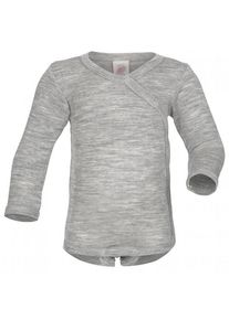 Engel Wickelbody L/S Merinounterwäsche Kinder (Gr 62/68 |grau)