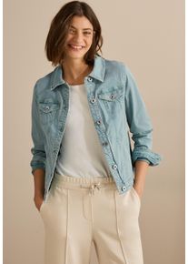 Cecil Damen Jeansjackecool salvia grün, casual, Gr. XXL, unifarben, Web, Obermaterial: 98% Baumwolle, 2% Elasthan; Futter: 100% Baumwolle, Jacken,