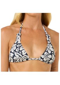 Bikini Top Rip Curl Las Flores Sliding Tri Damen (Gr XS |grau/weiß)
