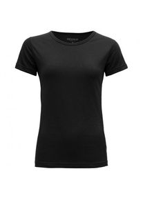 DEVOLD Breeze Woman T-Shirt Merinounterwäsche Damen Wandern (Gr L |schwarz)
