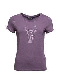 Chillaz Gandia Happy Alpaca T-Shirt T-Shirt Damen Wandern (Gr 36 |lila)