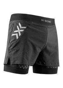 X-Bionic Twyce Race 2in1 Shorts Laufshorts Herren (Gr XXL |schwarz/grau)
