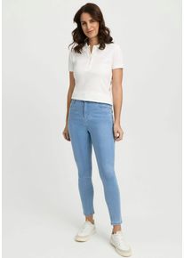 WONDERJEANS Damen Skinny-fit-Jeansauthentic sun bleach, casual, Gr. 38, unifarben, Denim/Jeans, Obermaterial: 88% Baumwolle, 8% Polyester, 4%