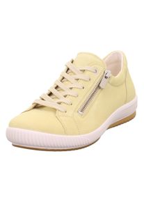 Legero Damen Sneaker "TANARO 5.0", Gr. 36gelb cream (gelb), Veloursleder, unifarben, casual, Schuhe, Komfortschuh, Freizeitschuh, Schnürschuh mit