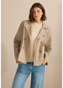Cecil Damen Outdoorjackelight toffee, casual, Gr. XXL, unifarben, Web, Obermaterial: 100% Baumwolle; Futter: 100% Polyester, Jacken, aus reiner