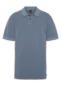 Poloshirt BOSS Orange "Prime", Herren, Gr. 4XL, blau (459 light, pastel blau), Jersey, Obermaterial: 100% Baumwolle, unifarben, casual, regular fit hüftlang, hoch geschlossener Ausschnitt, Kurzarm eng elastischer Bund, Shirts, mit Polokragen