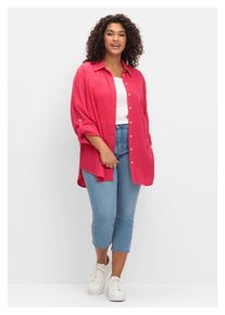 sheego Damen Stretch-Jeans "Große Größen", blau, casual, Gr. 42, unifarben, Obermaterial: 37% Viskose, 34% Baumwolle, 27% Polyester, 2% Elasthan,