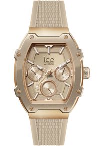 Ice Watch ICE-WATCH Damen Multifunktionsuhr "ICE boliday - Steel - Medium - MT", beige, Armbanduhren, Quarzuhr, Armbanduhr, Damenuhr, analog, Silikonarmband,