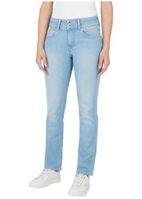 Pepe Jeans Damen Slim-fit-Jeans "SLIM JEANS MW", blau, casual, Gr. 29, Denim/Jeans, Obermaterial: 90% Baumwolle, 6% Polyester, 4% Elasthan, Jeans,