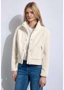 Damen Outdoorjacke, weiß, casual, Gr. 44, STREET ONE STUDIO, unifarben, Stoff, Obermaterial: 100% Polyester; Futter: 100% Polyester, Jacken, mit