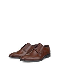 Ecco Herren Schnürschuh "MELBOURNE", Gr. 41, braun, Glattleder, elegant, Schuhe, mit seitlichen Nähten, Freizeitschuh, Halbschuh, Schnürschuh