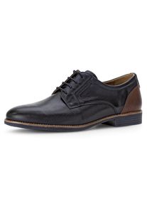 Pius Gabor Herren Schnürschuh, Gr. 7, blau, Glattleder, elegant, Schuhe, Blockabsatz, Festtagsschuh, Businessschuh G-Weite (=weit)