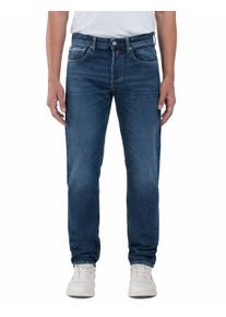 Replay Herren Straight-Jeans "GROVER", blau, casual, Gr. 31, Denim/Jeans, Obermaterial: 100% Baumwolle, Jeans, in vielen verschiedenen Waschungen,