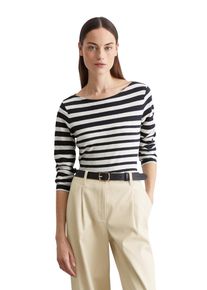 Marc O'Polo MARC O'POLO Damen Langarmshirtmulti a38, casual, Gr. L, Single Jersey, Obermaterial: 100% Baumwolle, Shirts, im schönen Streifenmuster