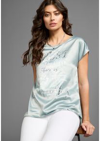 Laura Scott Damen Shirtbluse, grün, feminin, Gr. 46, unifarben, Web, Single Jersey, Obermaterial: 100% Polyester. Rückenteil: 95% Viskose, 5%