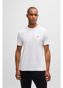 BOSS Green Herren Rundhalsshirt "Tee", weiß, casual, Gr. L, unifarben, Single Jersey, Obermaterial: 95% Baumwolle, 5% Elasthan, Shirts, mit