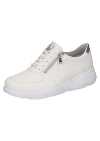 Waldläufer WALDLÄUFER Damen Keilsneaker "K-FUNKY", Gr. 7, silber, Nappaleder, Nubukleder, sportlich, Schuhe, Freizeitschuh, Halbschuh, Schnürschuh, Weite K für