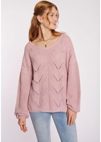 Haily's HAILY’S Damen Strickpullover "LS C SK Ba44sia", rosa, feminin, Gr. XXL, unifarben, Strick, Obermaterial: 60% Baumwolle, 40% Polyacryl, Pullover