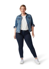 Tom Tailor PLUS Damen Skinny-fit-Jeans, blau, Basic, Gr. 48, leichte Abriebeffekte, Denim/Jeans, Obermaterial: 91% Baumwolle, 7% Polyester, 2%