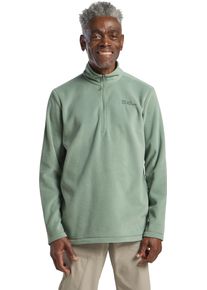 Jack Wolfskin Herren Fleecepullover "TAUNUS HZ M", grün, sportlich, Gr. M, Fleece, Obermaterial: 100% Polyester, Sweatshirts, aus recyceltem