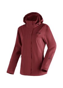 Maier Sports Damen Outdoorjacke "Metor rec W", rot, Gr. 46, 100% Polyester, Jacken, Damen Regenjacke wasserdicht mit Kapuze, 2 Taschen außen,