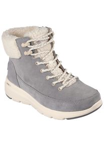 Skechers Damen Winterboots "GLACIAL ULTRA", Gr. 35, grau, Veloursleder, Synthetik, sportlich, Schuhe, Winterschuh, Snowboots, Schnürstiefel mit 3M